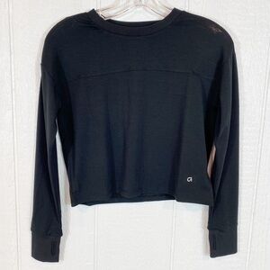 NEW Girls Gap Fit Black Long Sleeve Workout Top